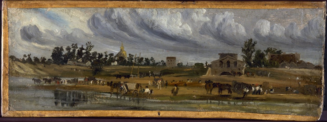 Banks of the Seine at the Barrière de la Cunette, near the Champ-de-Mars (1820) by Paul Huet