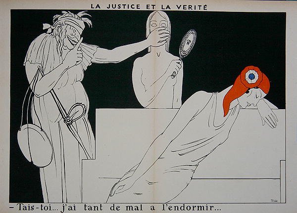 Justice gagging Truth so that Marianne may sleep by Paul Iribe