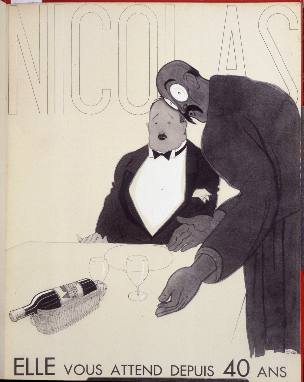 She Has Been Waiting for You for 40 Years - Advertisement for Nicolas, Drawing by Paul Iribe by Paul Iribe