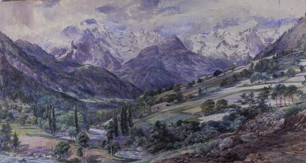 An Alpine View by Paul Jacob Naftel