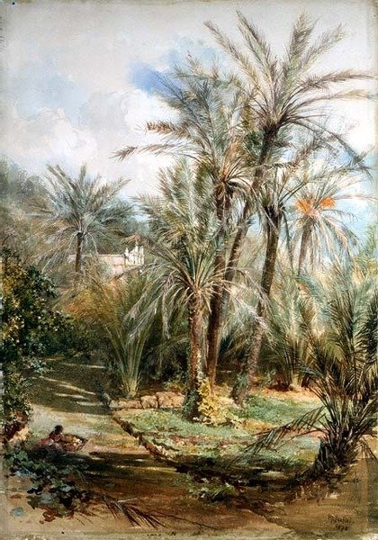 The Palm Garden, Bordighera by Paul Jacob Naftel
