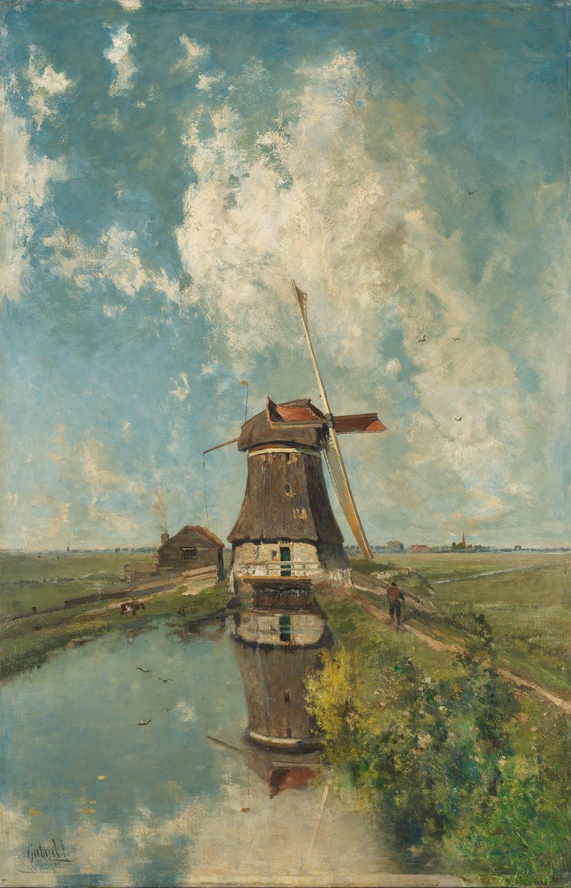 A Windmill on a Polder Waterway, Known as 