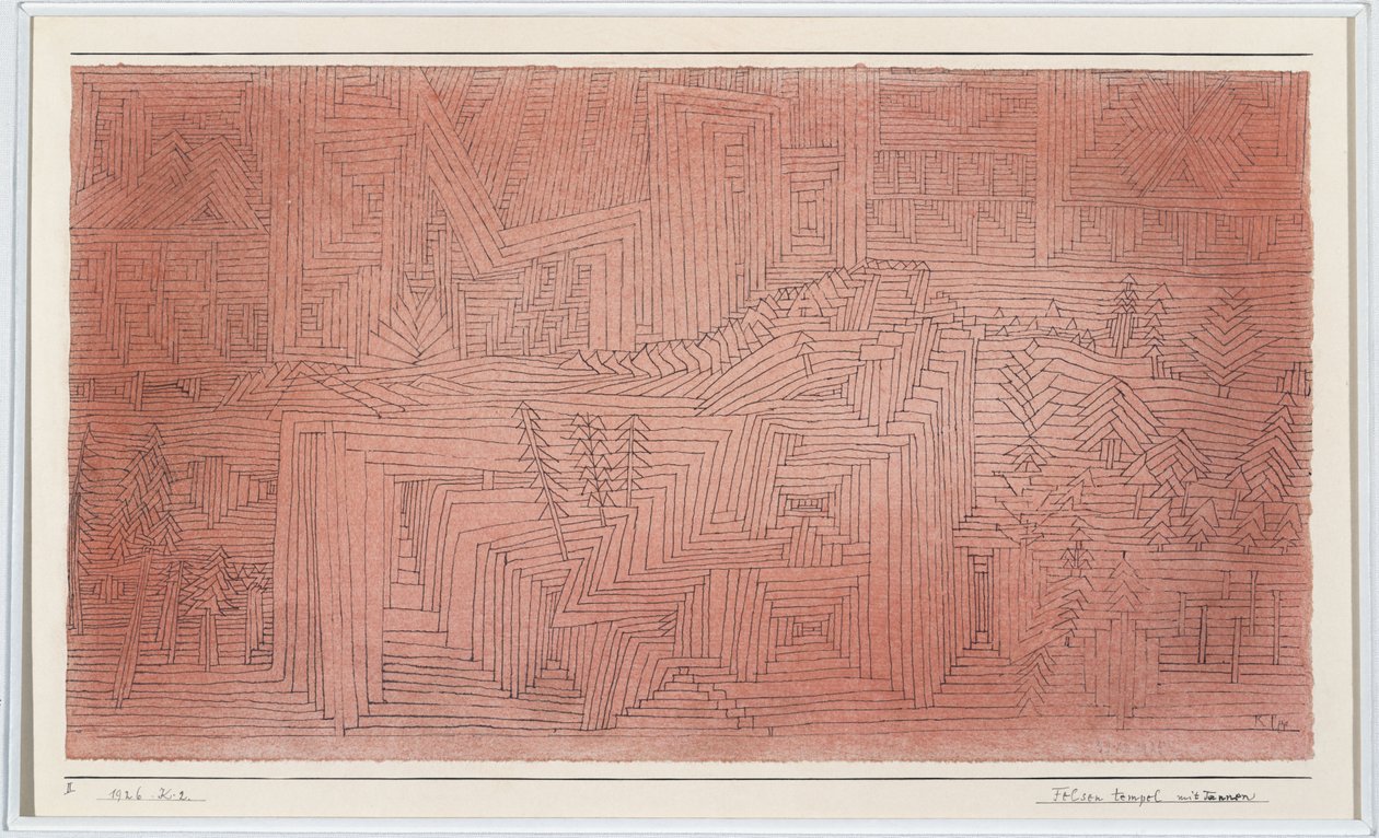 Cliff Temples with Firs by Paul Klee