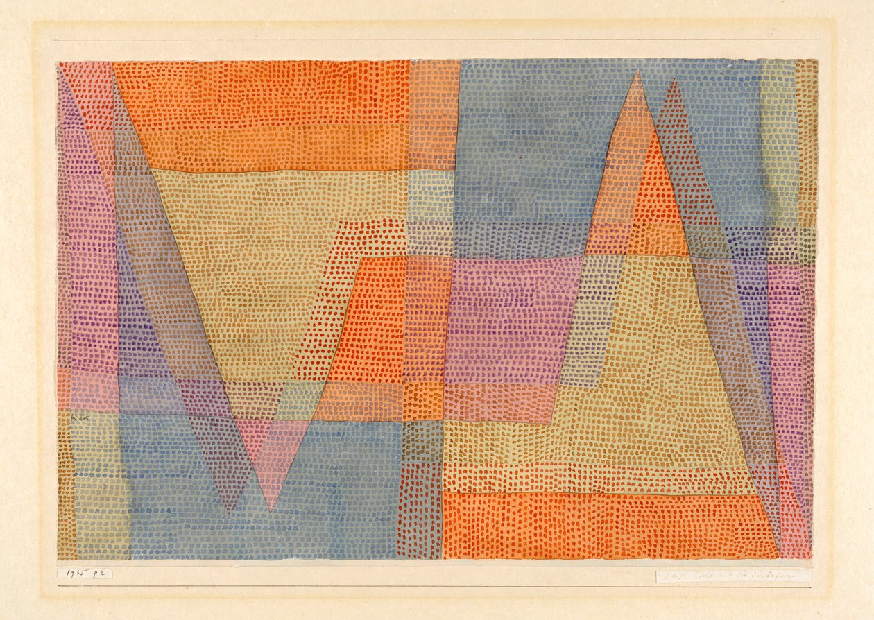 Das Licht und die Schärfen by Paul Klee