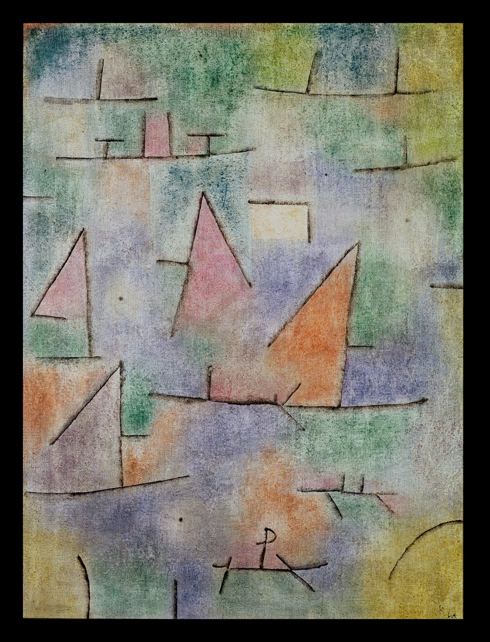 Harbour with Sailing Ships by Paul Klee