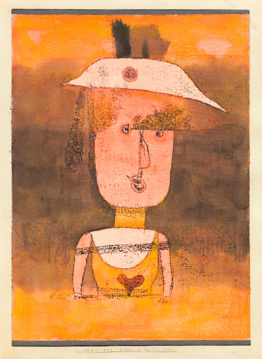 Portrait of Mrs P. in the South by Paul Klee
