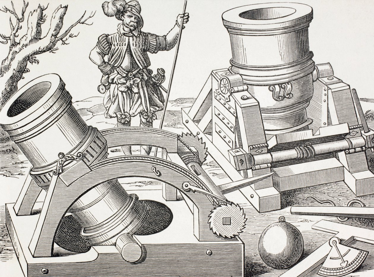 16th Century Mortars on Moveable Carriages by Paul Lacroix