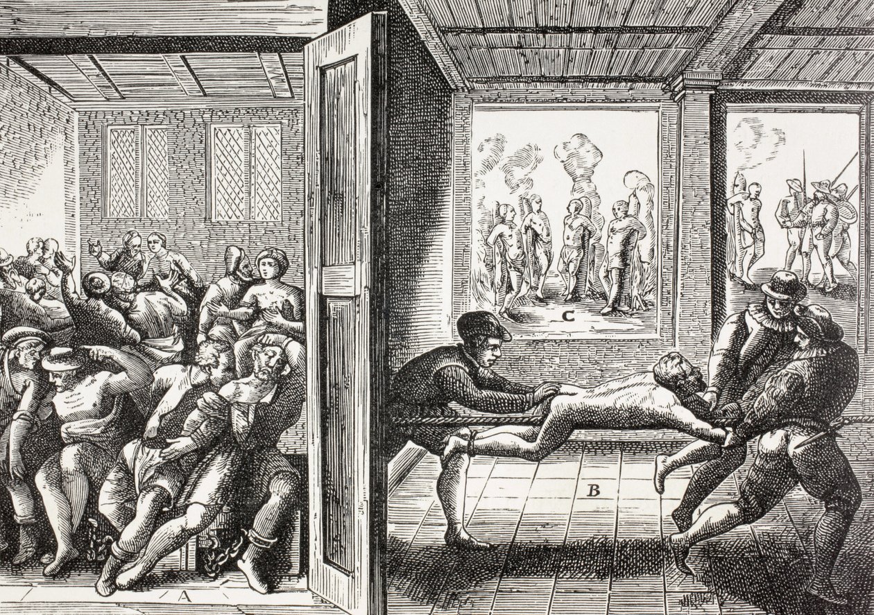 16th Century Propaganda Illustrating Violence of the French Huguenots Against the Catholics in the South of France by Paul Lacroix