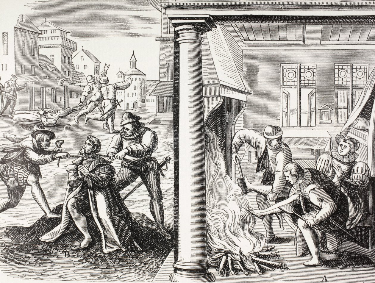 16th Century Propaganda Illustrating Violence of the French Huguenots Against the Catholics by Paul Lacroix
