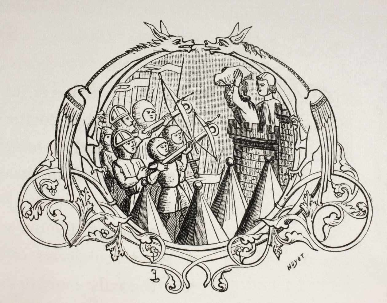 Assault on a Fortified Place (after a thirteenth century miniature) by Paul Lacroix