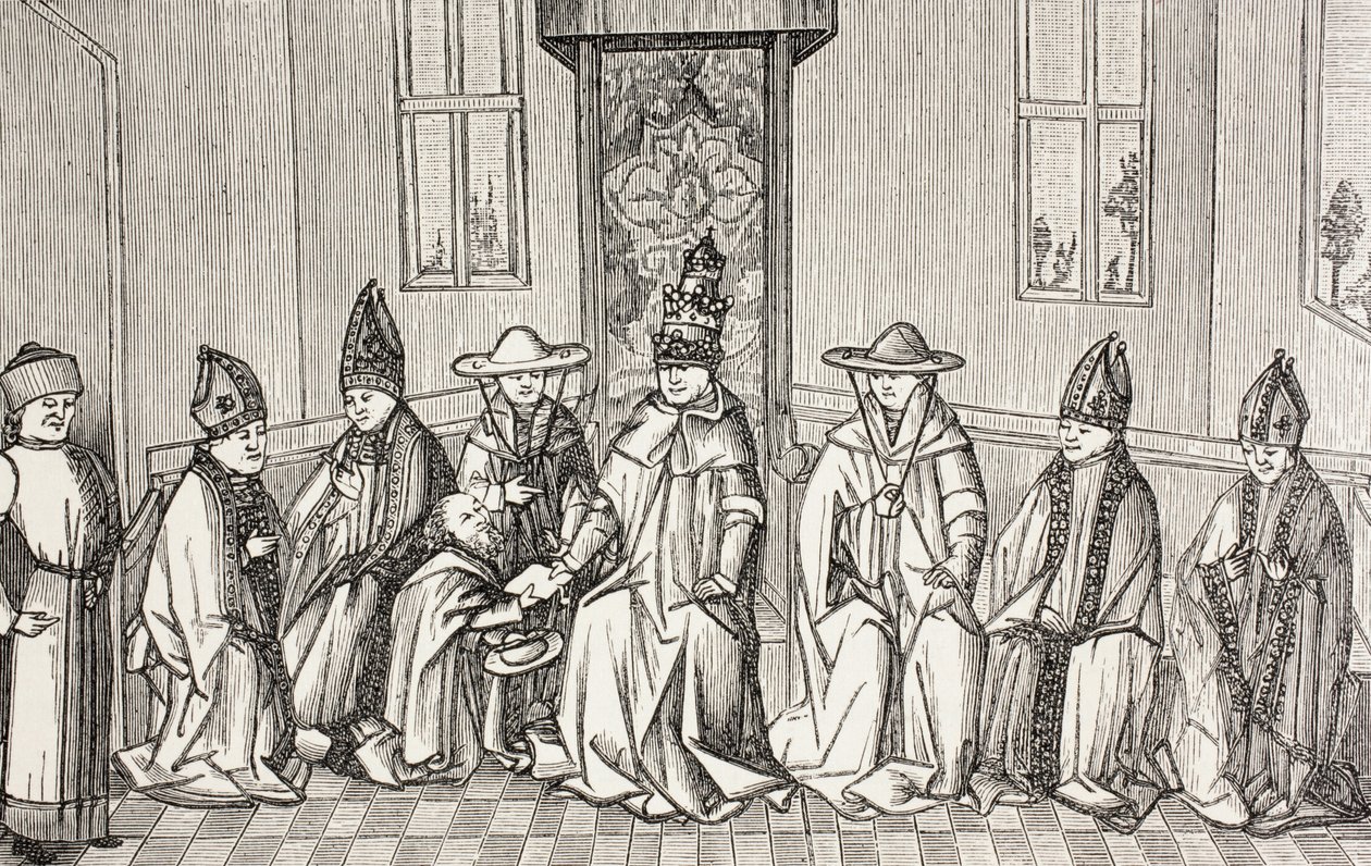 Peter the Hermit Delivering the Message of Simeon to Pope Urban II by Paul Lacroix