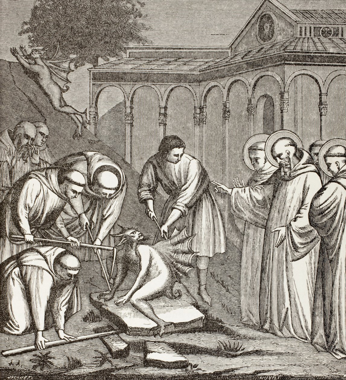 St. Benedict and the Devil by Paul Lacroix