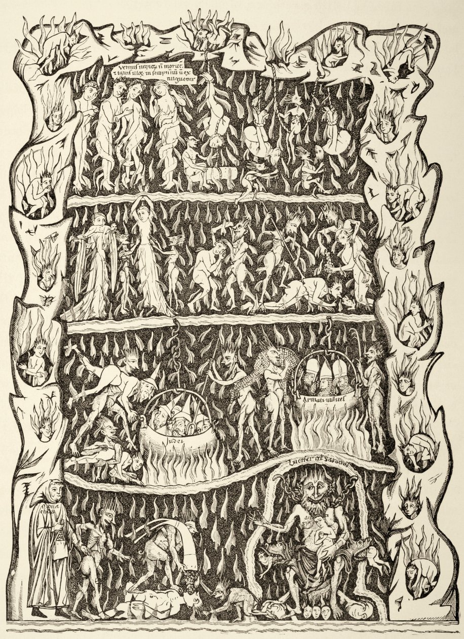 The Torments of Hell (from a 12th century manuscript) by Paul Lacroix