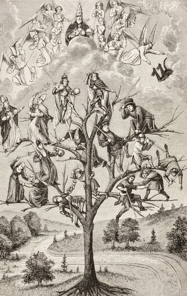The Tree of Battles (after a 15th century manuscript) by Paul Lacroix