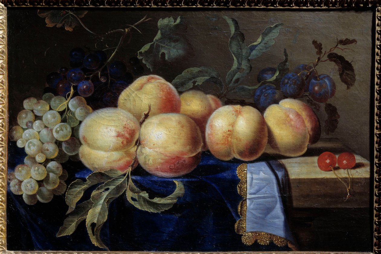 Still Life, Peaches by Paul Liegeois