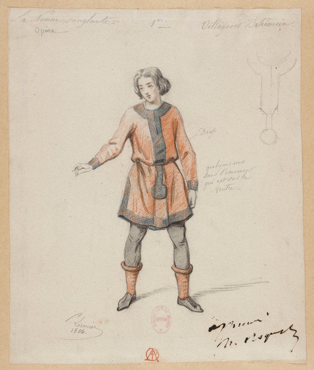 La Nonne Sanglante - Costume Designs by Paul Lormier - 1. Bohemian Villager by Paul Lormier
