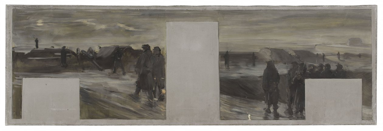 Sketch for the cabinet of the Prefect of Paris City Hall: The Guard at the Ramparts by Paul Louis Delance