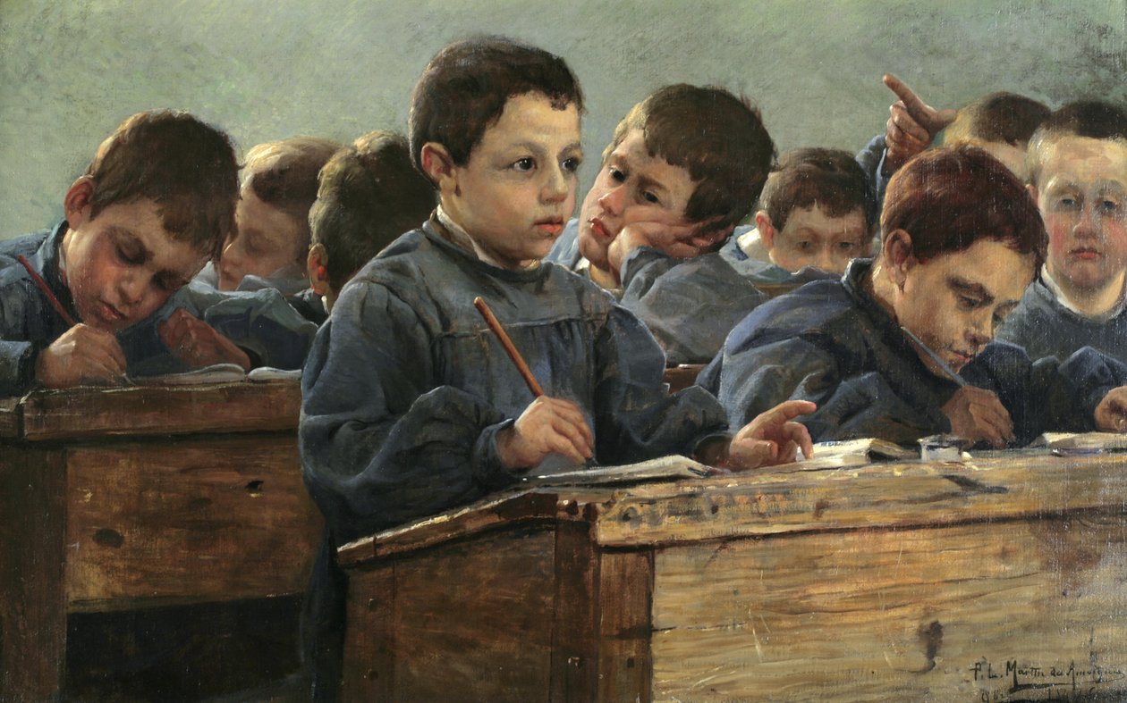 In the Classroom, 1886 by Paul Louis Martin des Amoignes