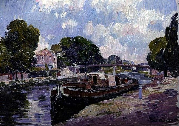 The Canal Boat, Bougival by Paul Mathieu
