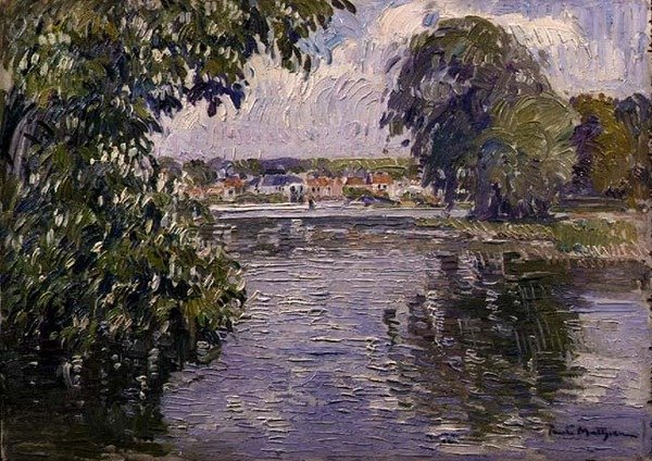 Village on the Seine by Paul Mathieu