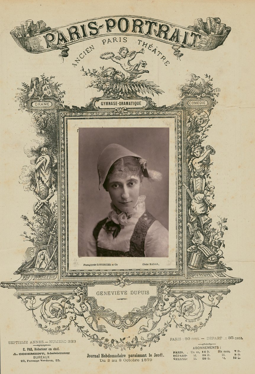 Genevieve Dupois, Gymnase - Dramatique by Paul Nadar