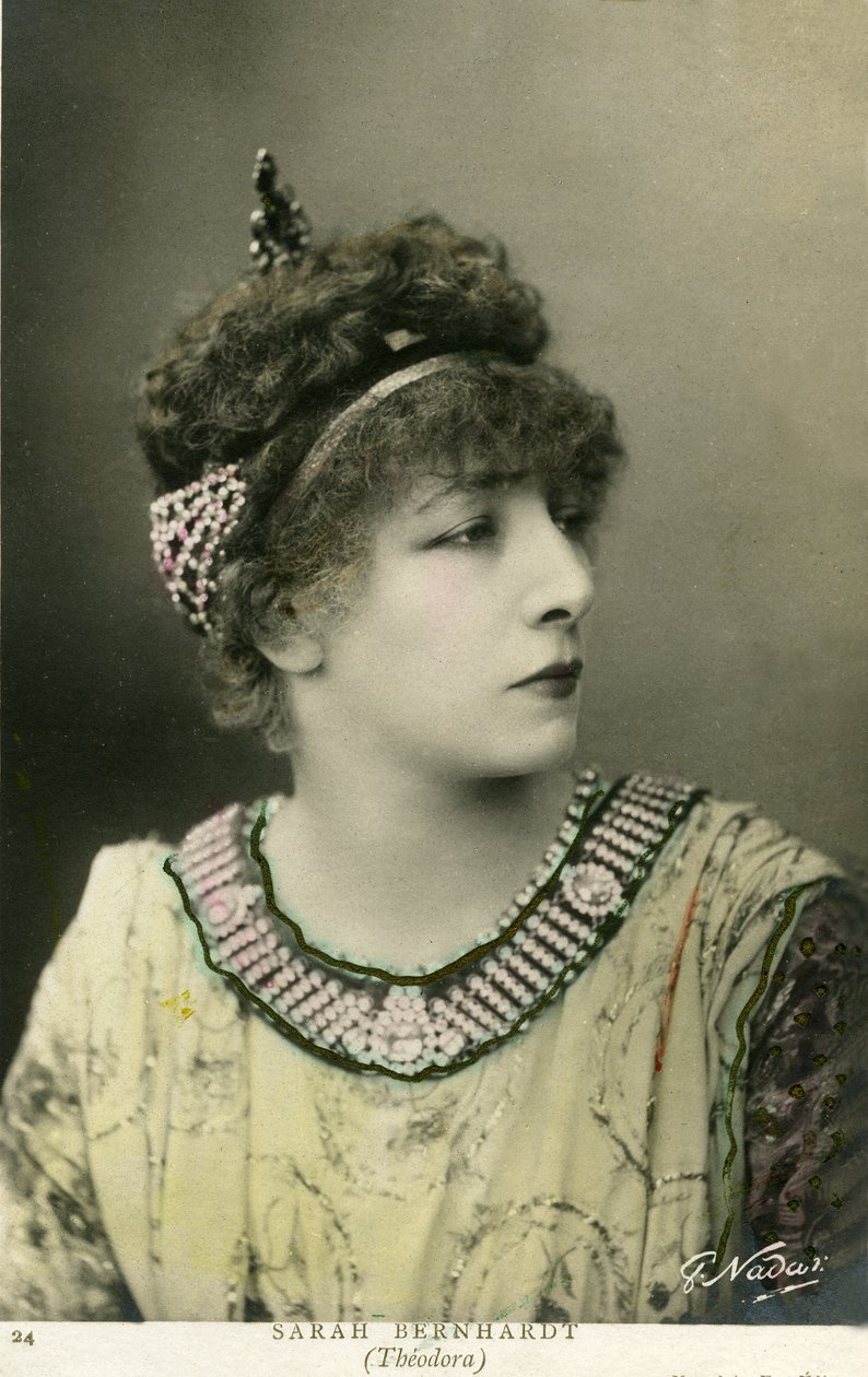 Henriette Rosine Bernard aka Sarah Bernhardt (1844-1923) as “Théodora”, play by Victorien Sardou, in 1884 by Paul Nadar