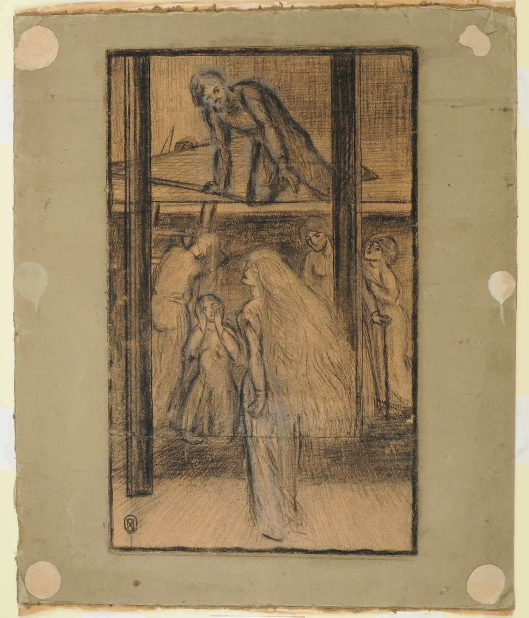 Hallgerd Refuses Her Hair to Gunnar by Paul Nash
