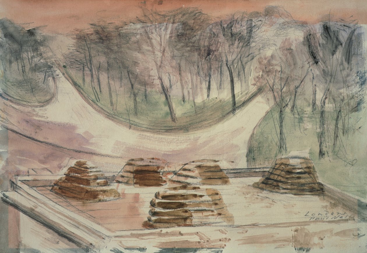 London Park, Marble Arch Defense by Paul Nash