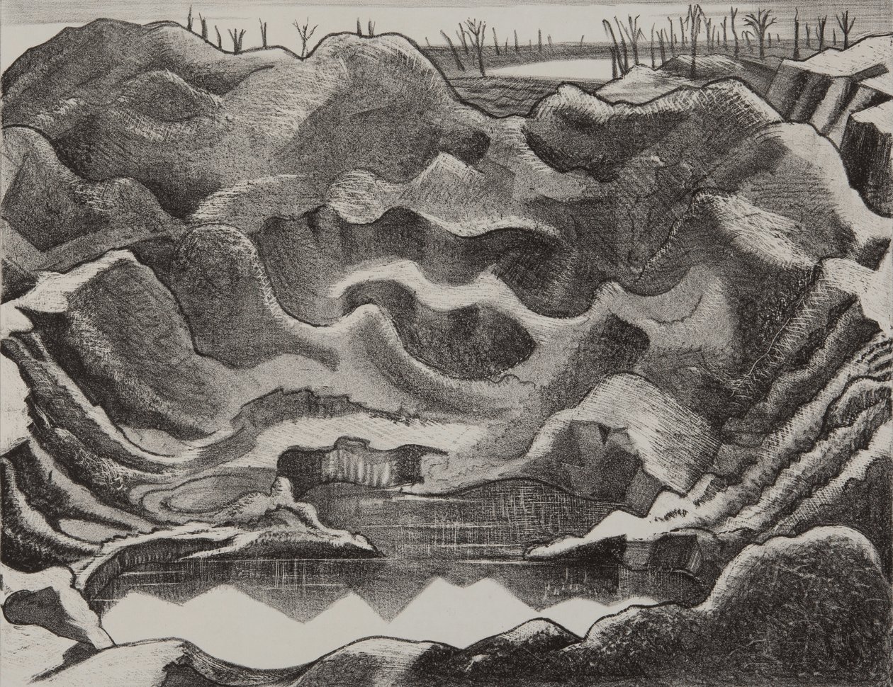 The Mine Crater, Hill 60, Ypres Salient by Paul Nash