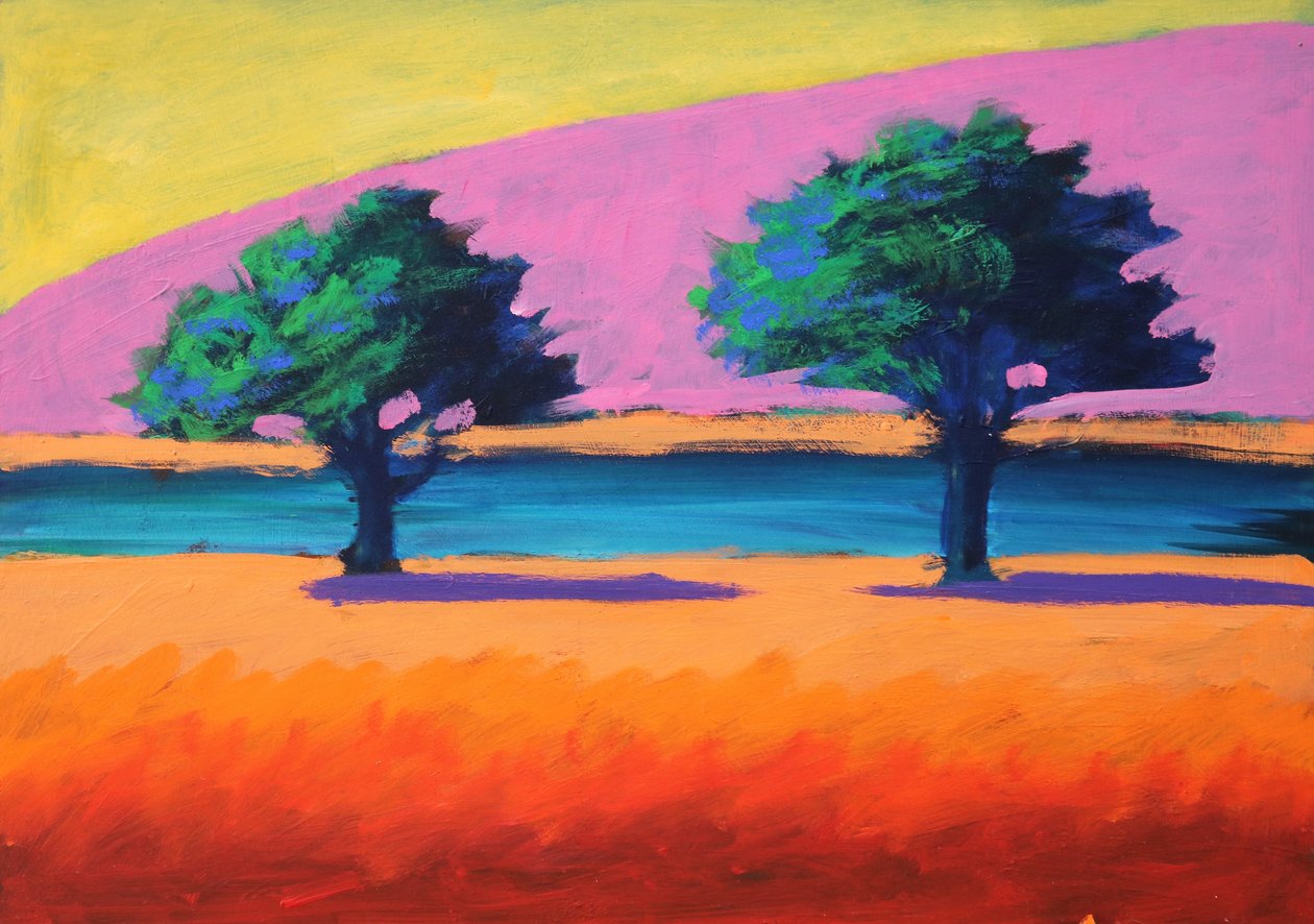 Pink Hill Yellow Sky, 2021 by Paul Powis