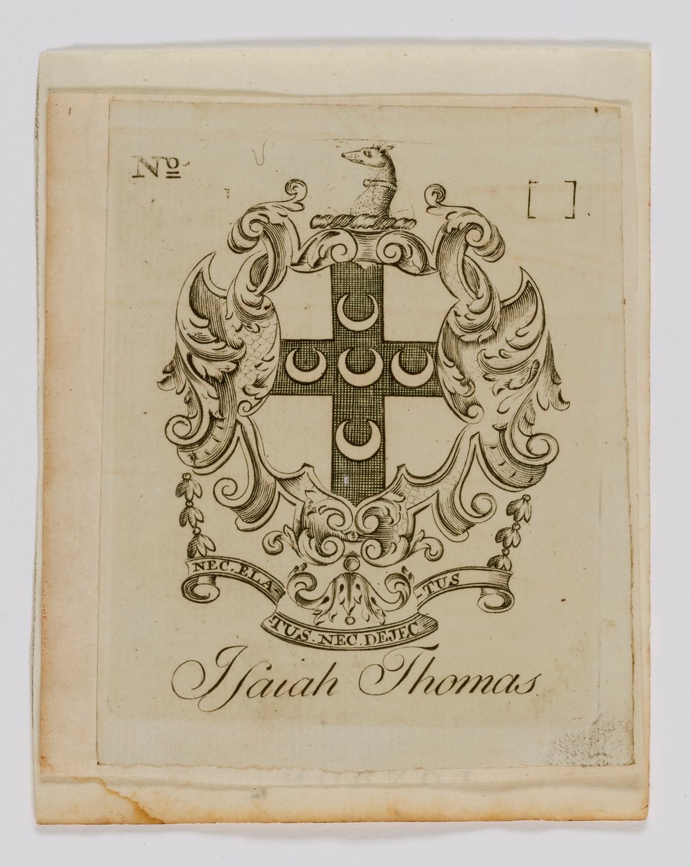 Isaiah Thomas Bookplate by Paul Revere