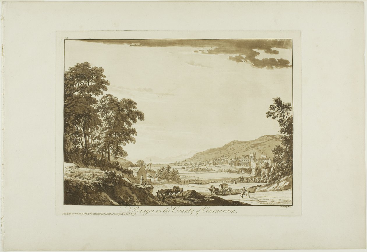 Bangor in the County of Caernarvon by Paul Sandby