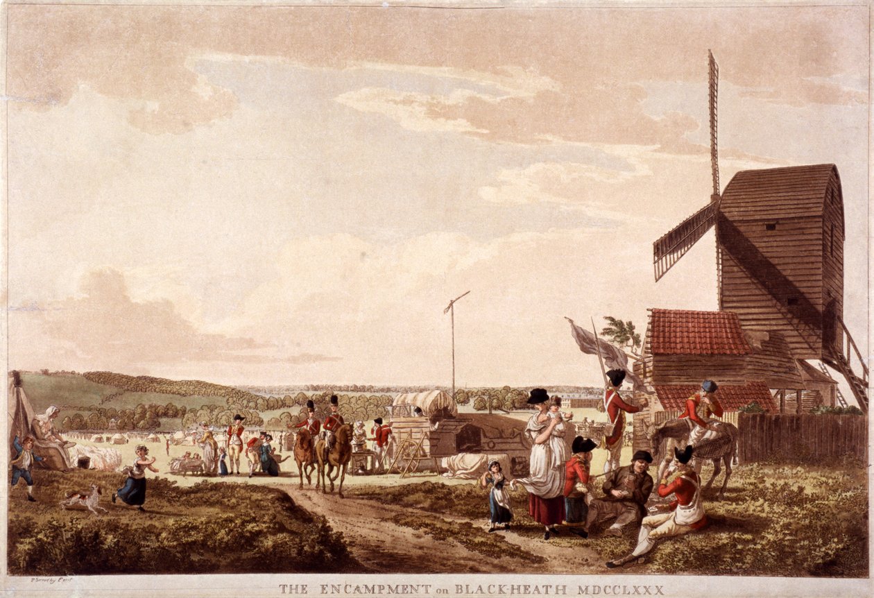 Encampment on Blackheath, Greenwich, London by Paul Sandby