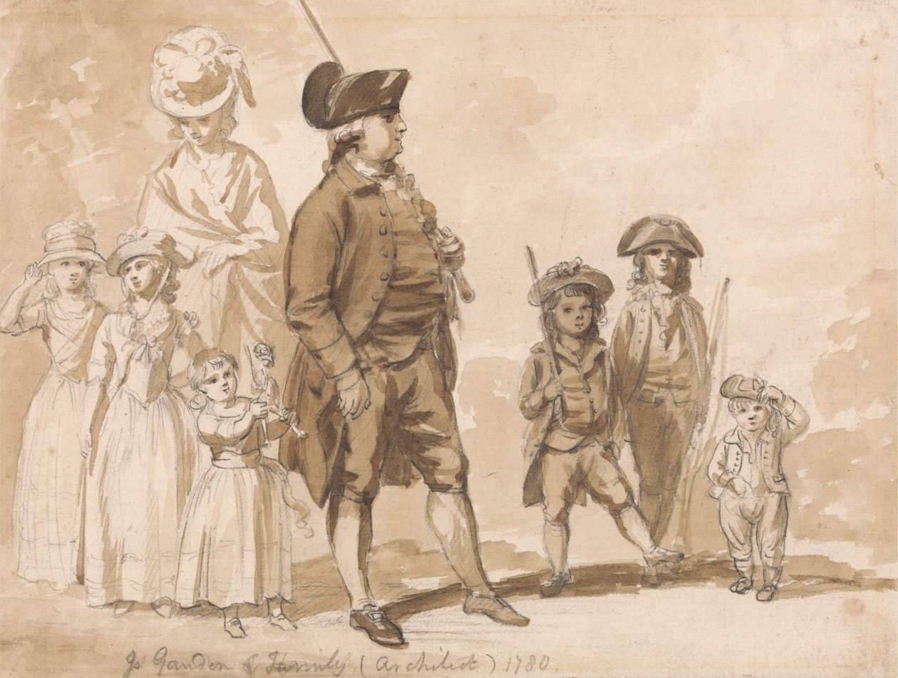 James Gandon and Family by Paul Sandby