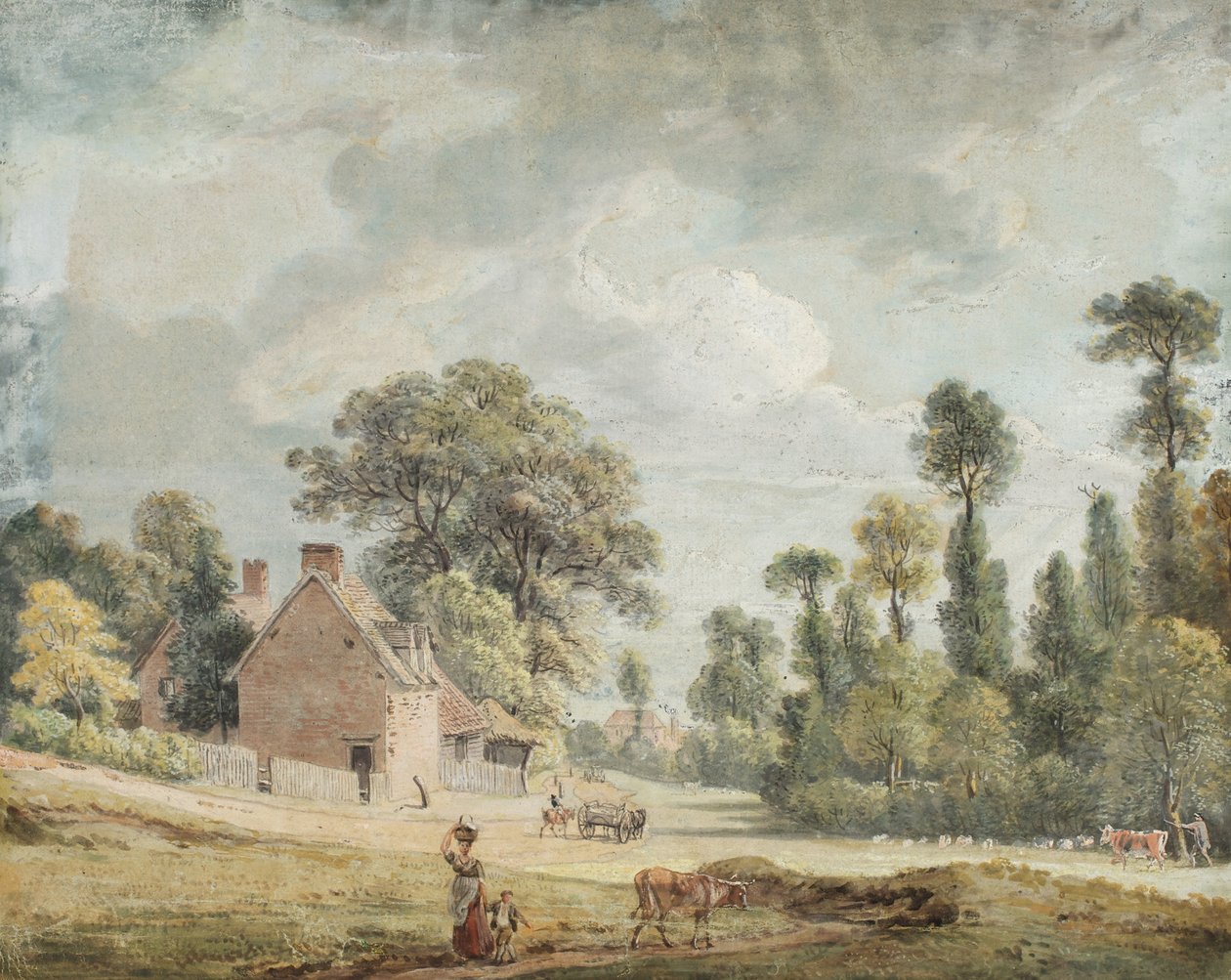 Looking Down Egham Hill by Paul Sandby