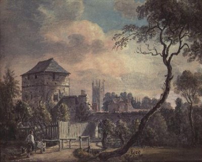 Magdalen Tower, Oxford by Paul Sandby