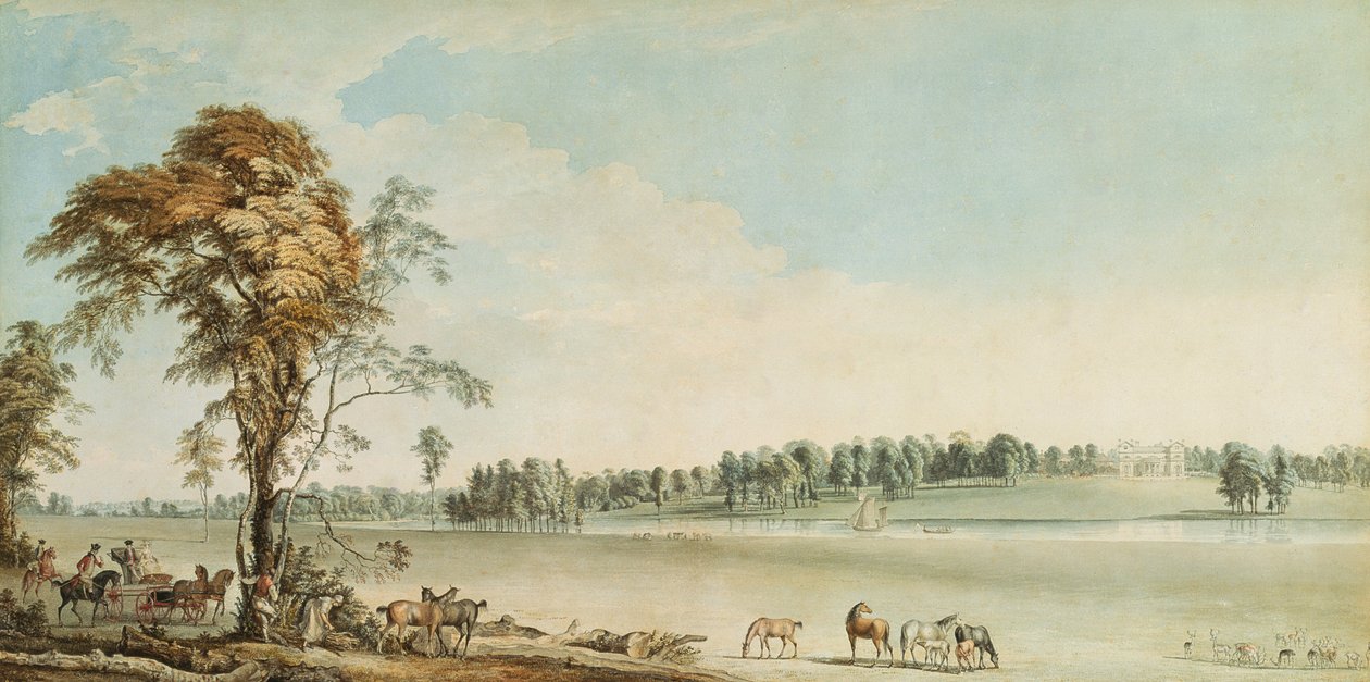 North West View of Wakefield Lodge in Whittlebury Forest, Northamptonshire by Paul Sandby
