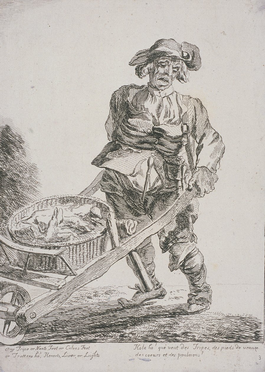 Offal Seller, Cries of London by Paul Sandby