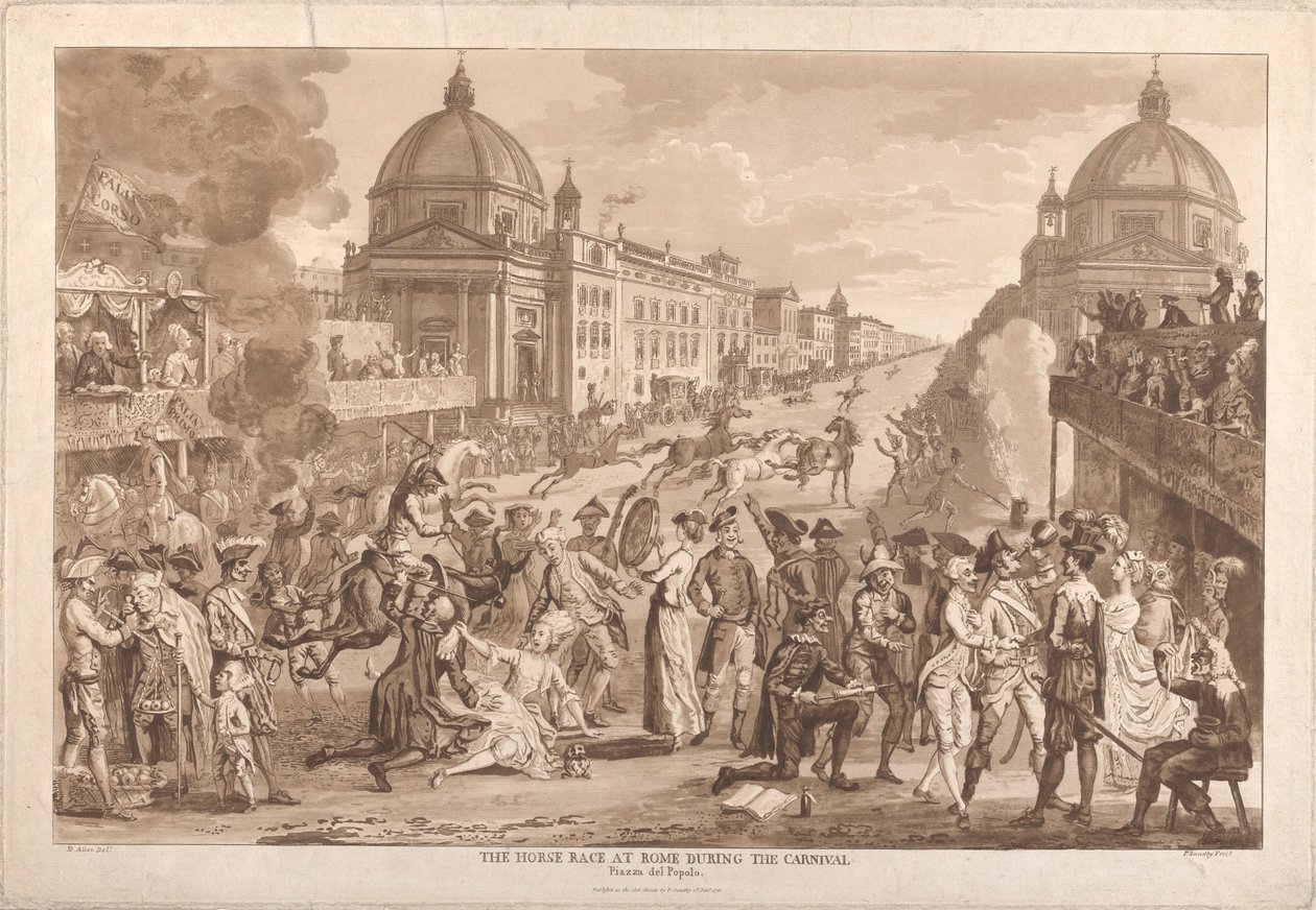 The Horse Race at Rome During the Carnival by Paul Sandby