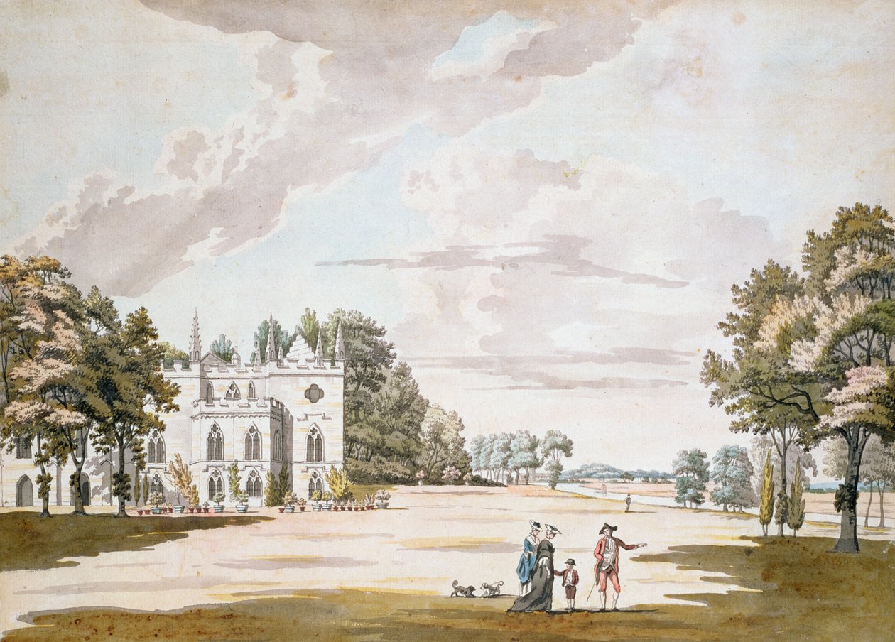 The South Front of Strawberry Hill by Paul Sandby