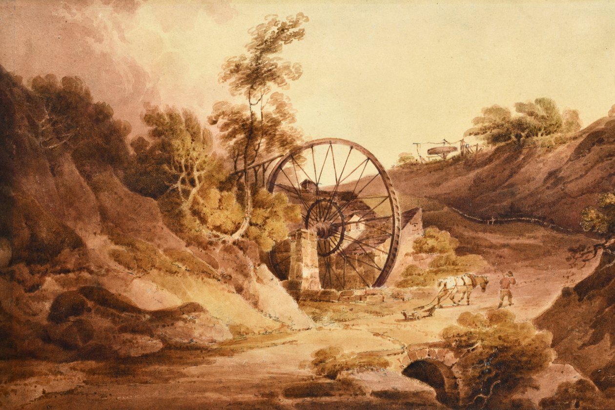 Great Wheel, Broseley Shropshire, c1803 by Paul Sandby Munn