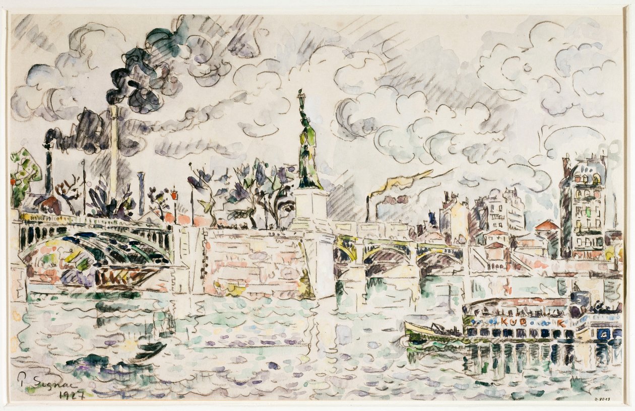 The Grenelle Bridge in 1927 by Paul Signac