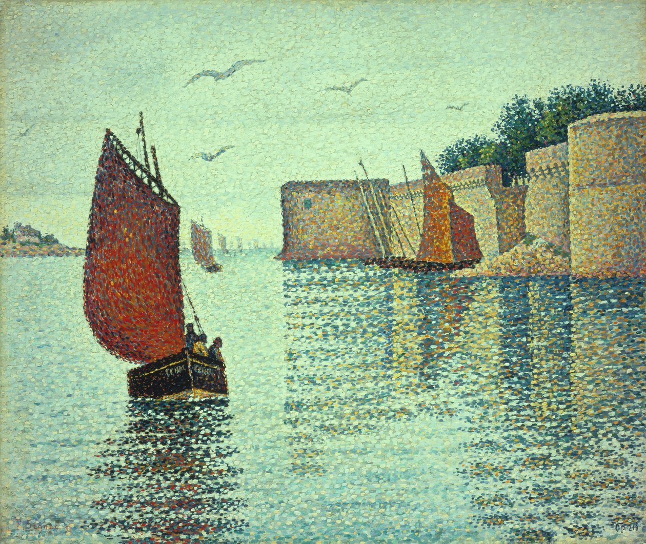 Sardine Boat and the Old Town, Concarneau by Paul Signac