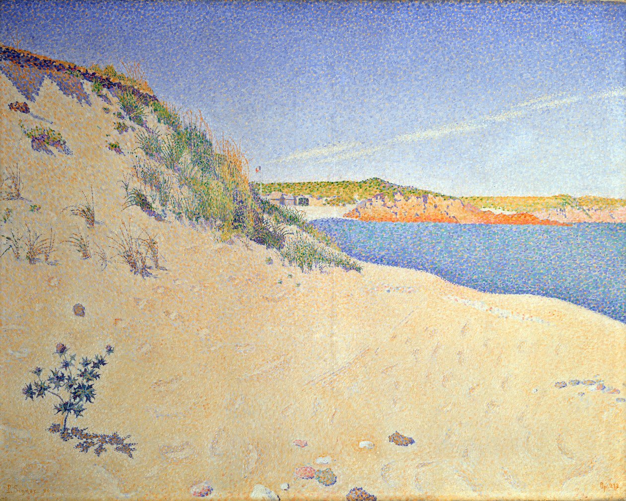 The Beach at Saint-Briac. Op. 212 Sandy seashore, 1890 by Paul Signac