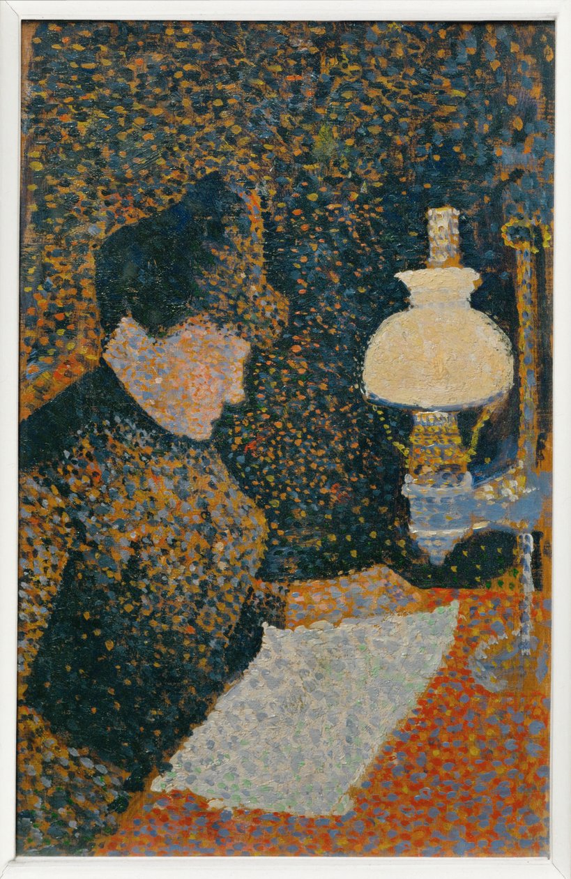 Woman Under the Lamp by Paul Signac