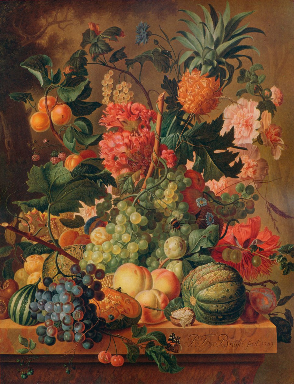 Fruit and Flowers by Paul Theodor van Brussel