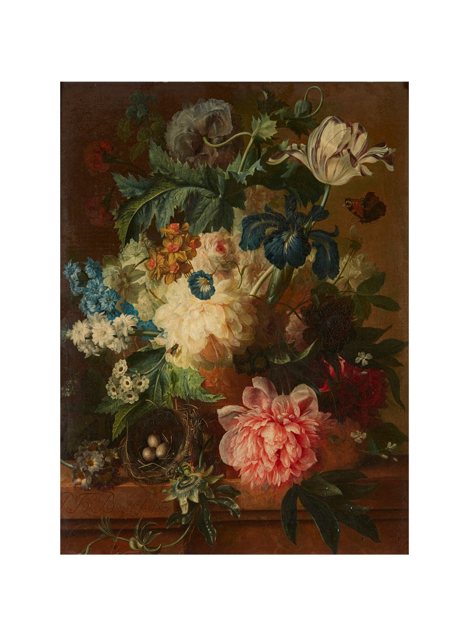 Still Life of Spring Flowers in a Footed Urn by Paul Theodor van Brussel