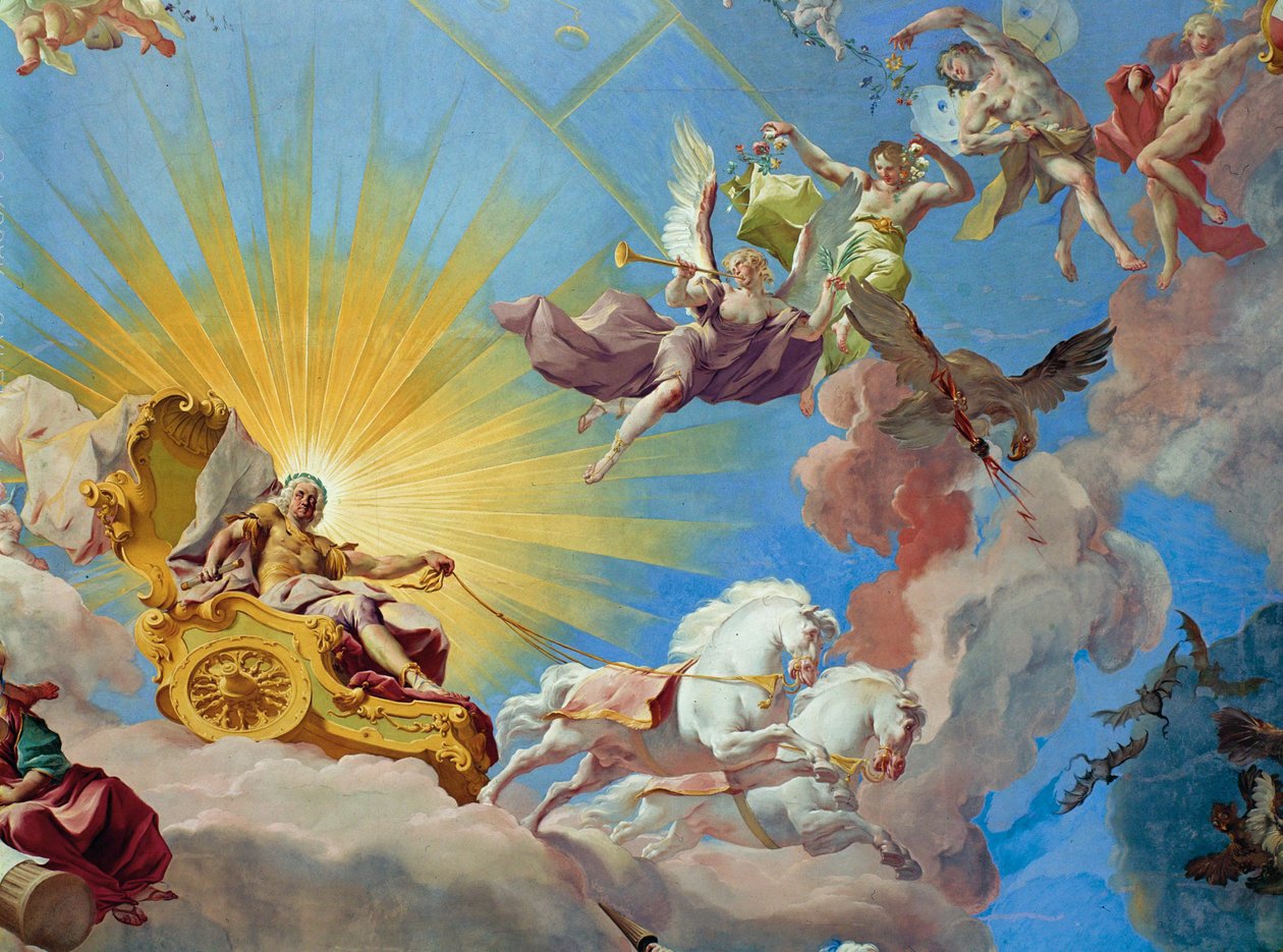 Ceiling fresco Apotheosis of Emperor Karl VI above the Emperor