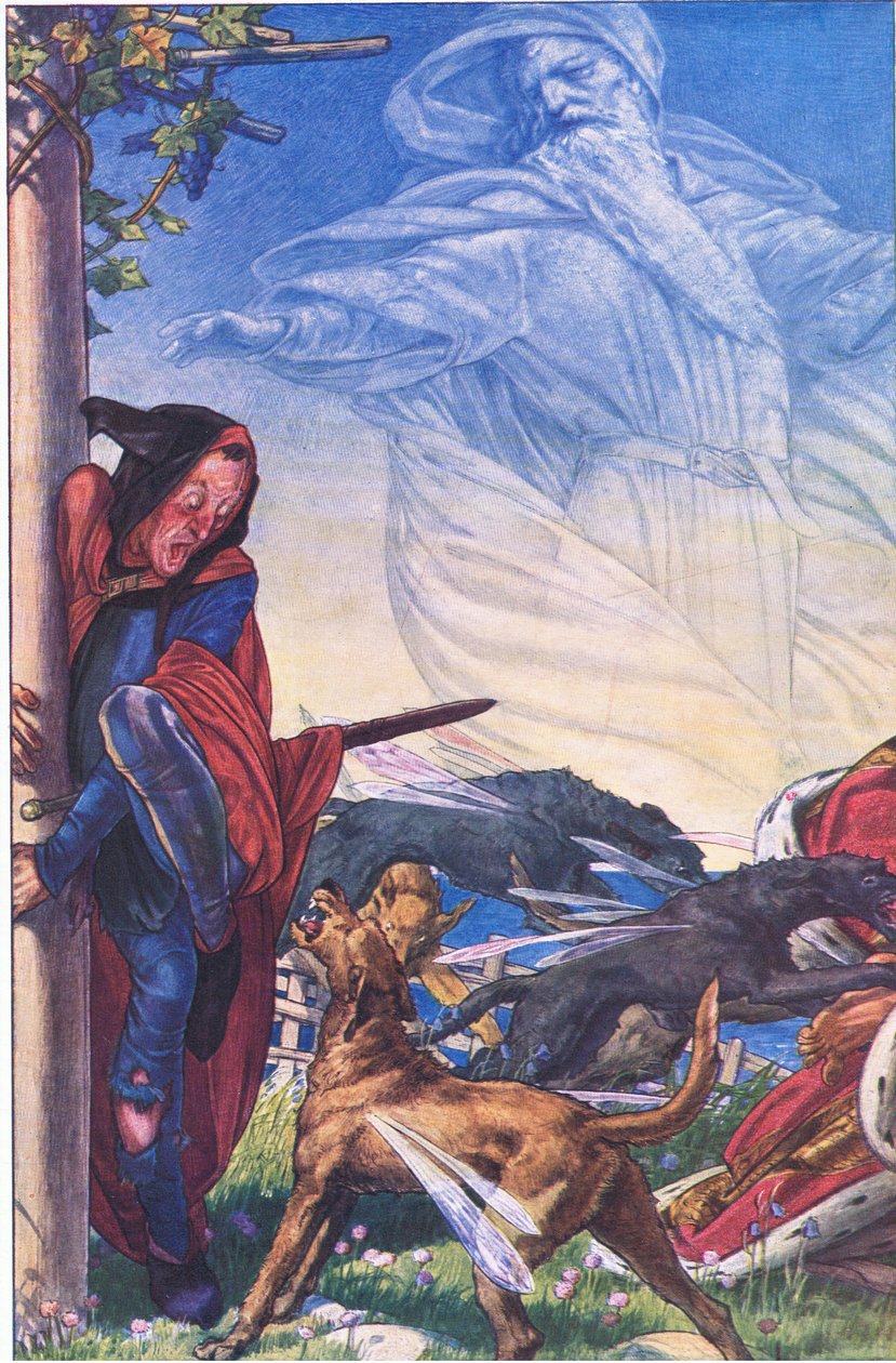 Fury! Fury! There, Tyrant, There Hark! Hark! (illustration from The Tempest) by Paul Vincent Woodroffe