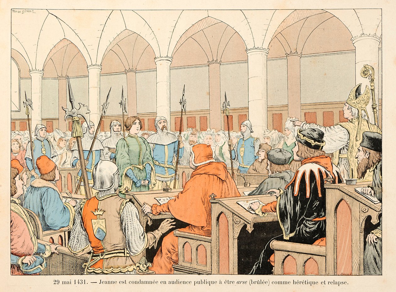 Illustration taken from the book Joan of Arc by Theodore Cahu and illustrated by Paul De Semant: May 29 by Paul de Semant